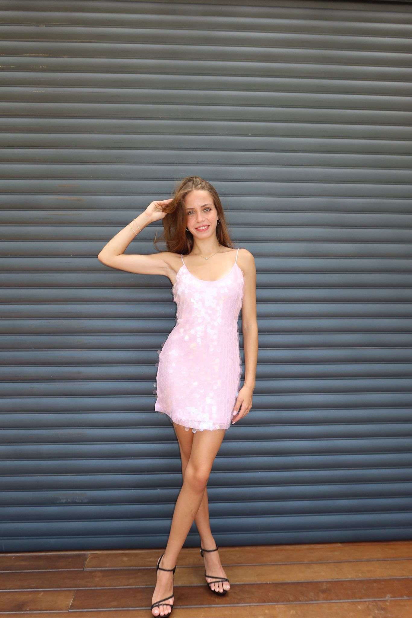 Couple dancing, the woman wearing an elegant rental dress